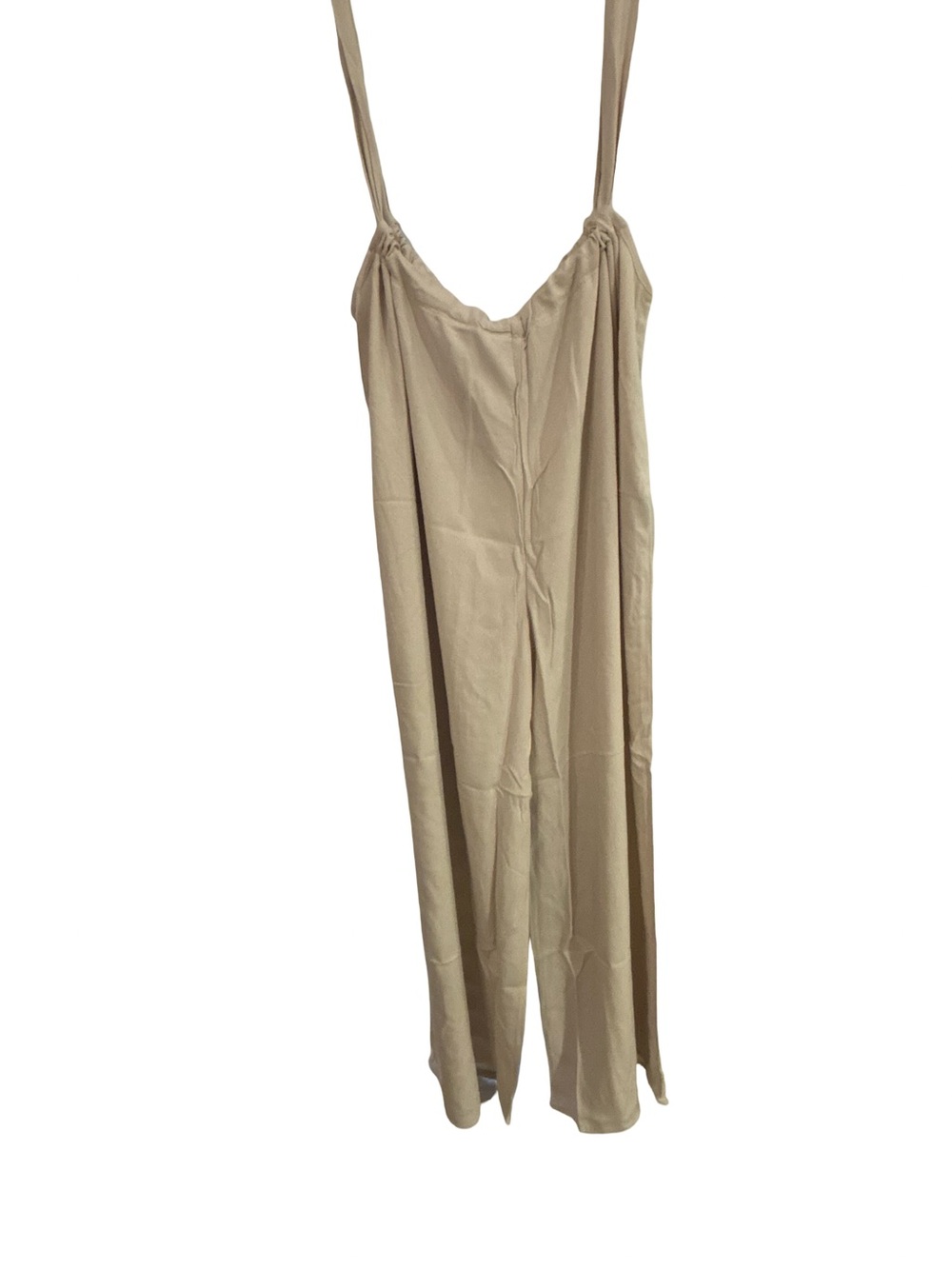 Zenana Neutral Beige Wide-Leg Resortwear Jumpsuit